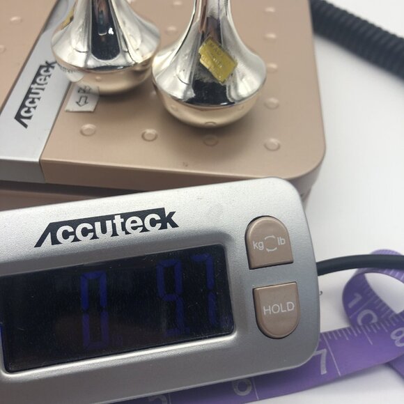 Mid Century Silver Onion Tiny Taper Candle Holder Set Quist Danish West Germany - Picture 11 of 11